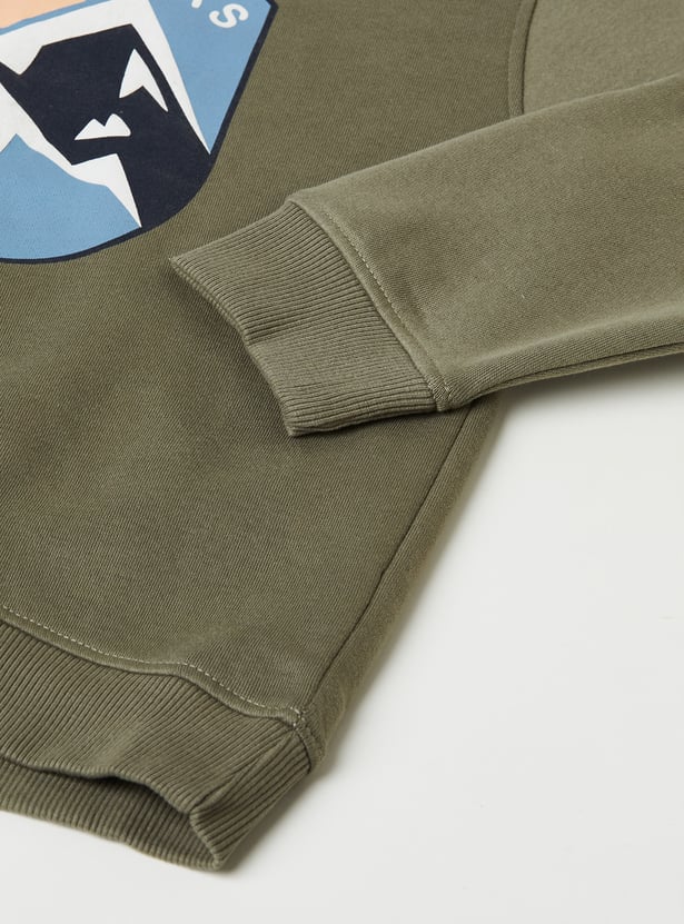 Boys Printed Oversized Sweatshirt