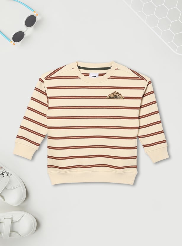 Boys Knit Striped Sweatshirt