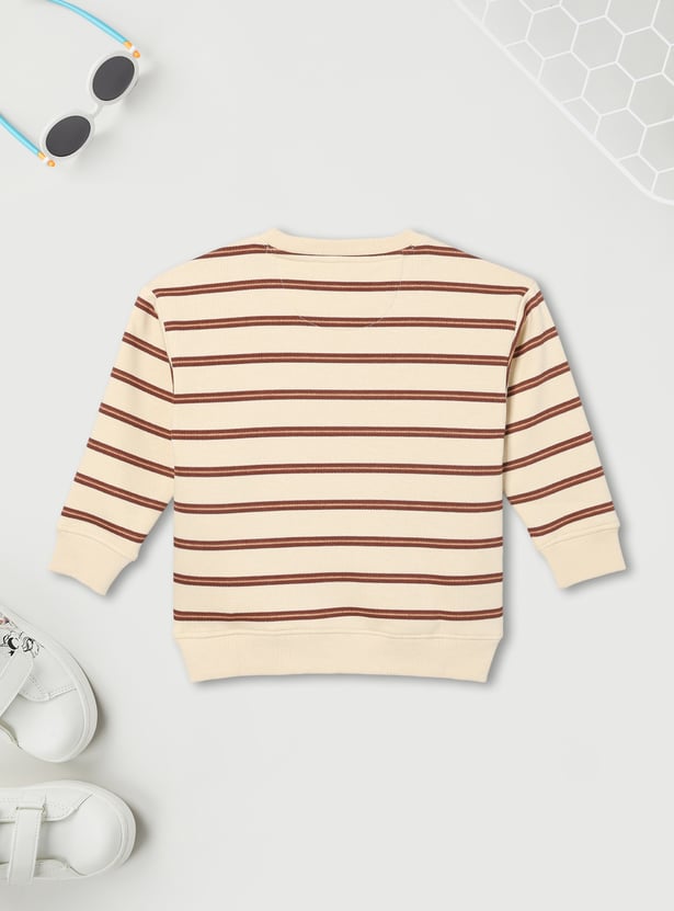 Boys Knit Striped Sweatshirt
