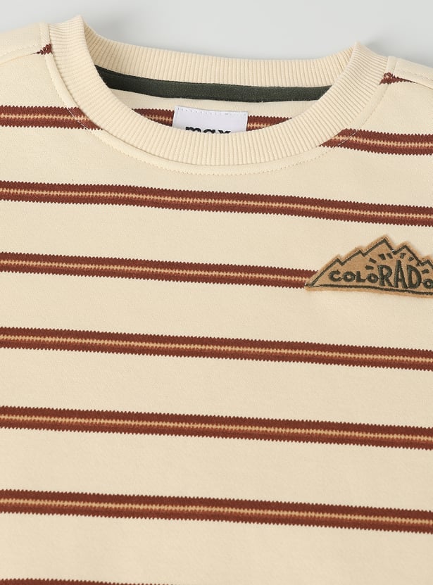 Boys Knit Striped Sweatshirt