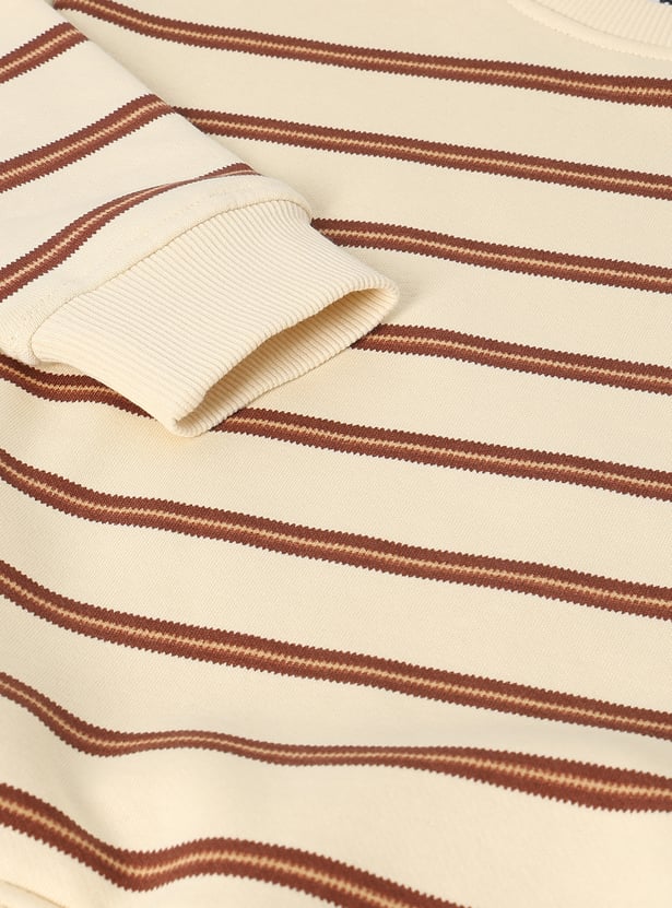 Boys Knit Striped Sweatshirt