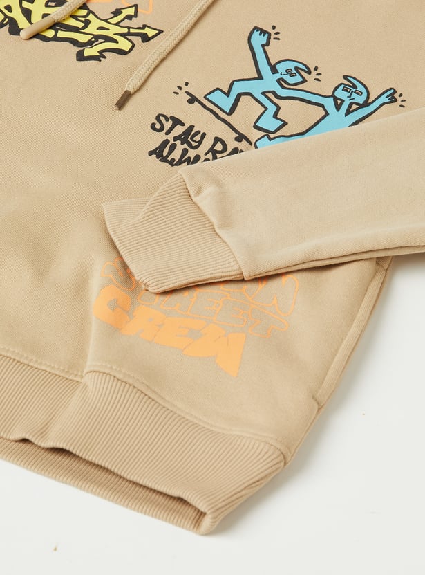 Boys Printed Hooded Sweatshirt