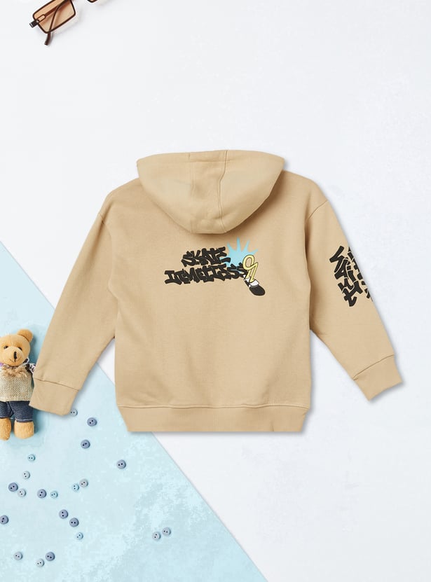 Boys Printed Hooded Sweatshirt