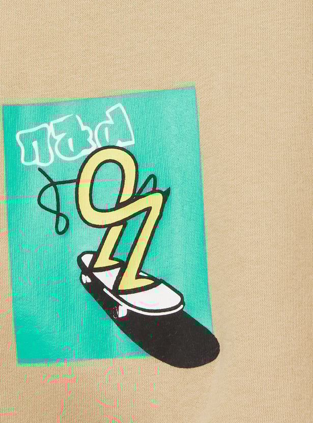 Boys Printed Hooded Sweatshirt