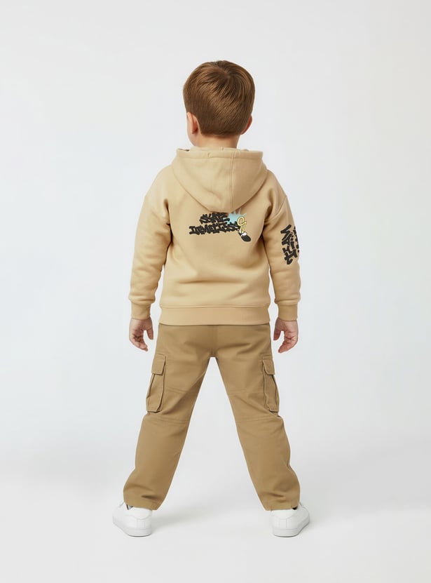 Boys Printed Hooded Sweatshirt