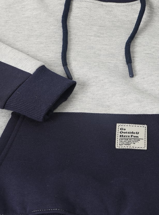 Boys Colourblock Hooded Sweatshirt
