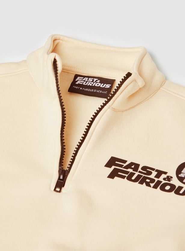 Boys Fast & Furious Print Oversized Sweatshirt