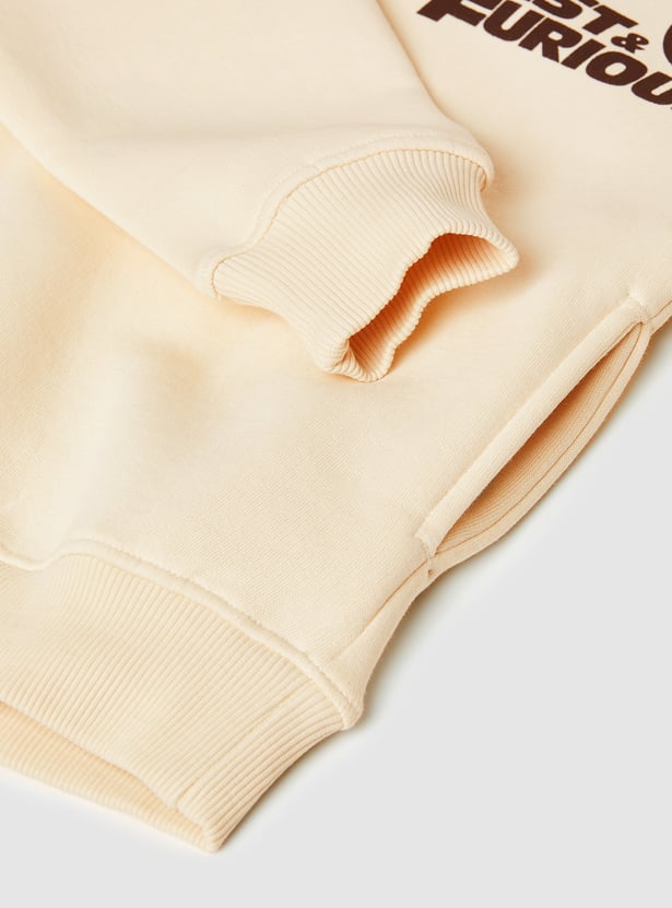 Boys Fast & Furious Print Oversized Sweatshirt