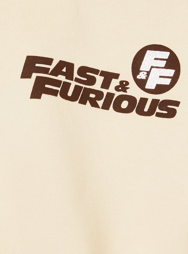 Boys Fast & Furious Print Oversized Sweatshirt
