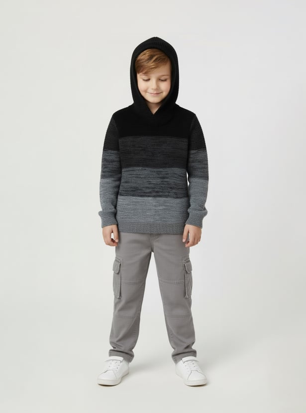Boys Colourblock Knit Sweater