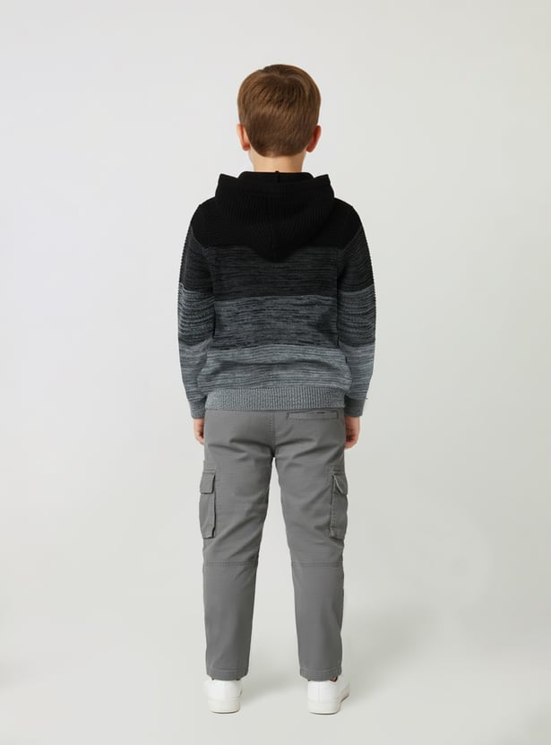 Boys Colourblock Knit Sweater