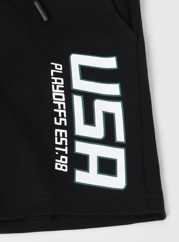 Boys Printed Shorts Set