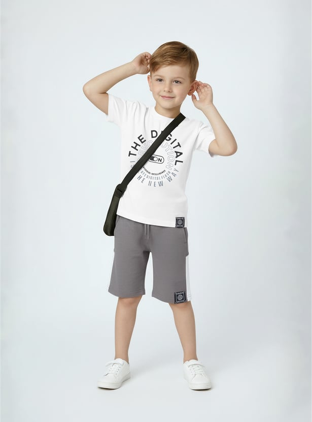 Boys Printed Shorts Set