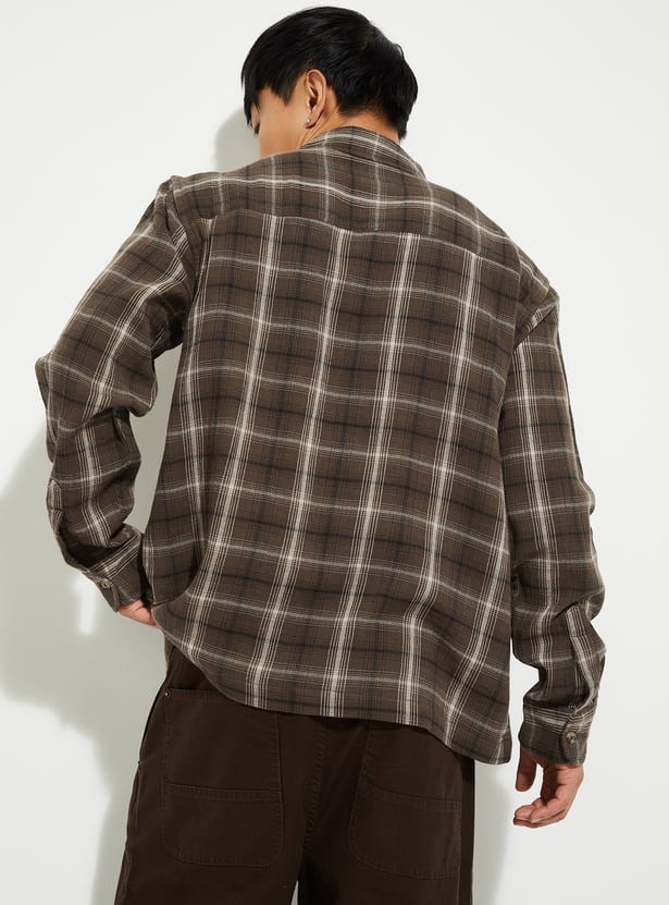 URB_N Men Checked Regular Fit Shirt