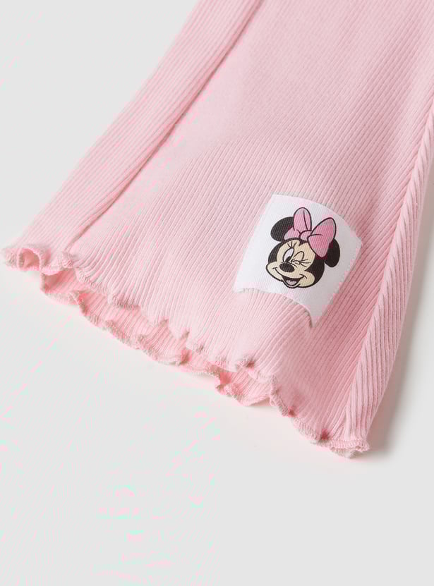 Girls Mickey Printed Trousers Set