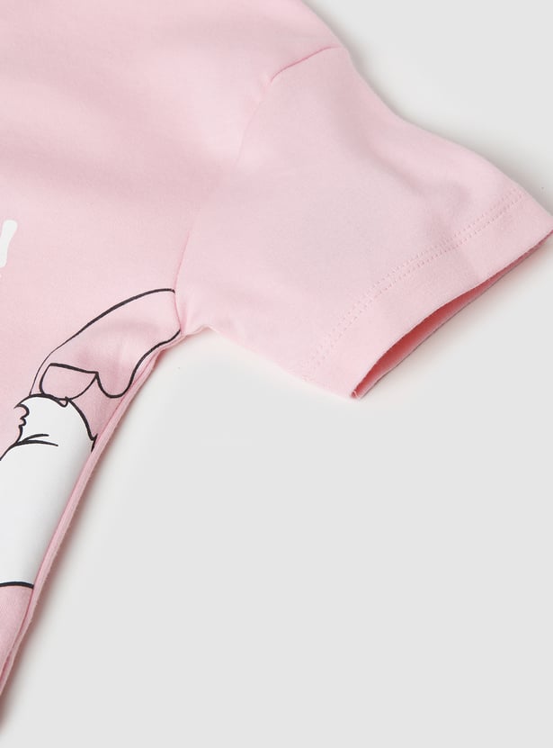 Girls Mickey Printed Trousers Set