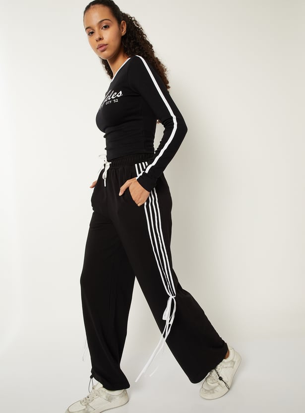 Buy Women Side Striped Track Pants Online at just