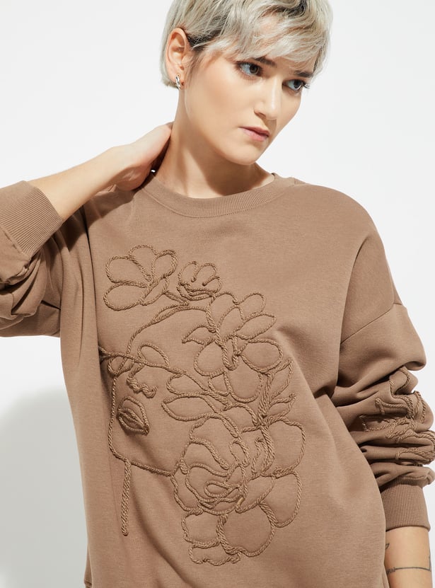 ALAYA F x URB_N Women Printed Oversized Sweatshirt