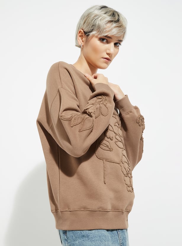 ALAYA F x URB_N Women Printed Oversized Sweatshirt