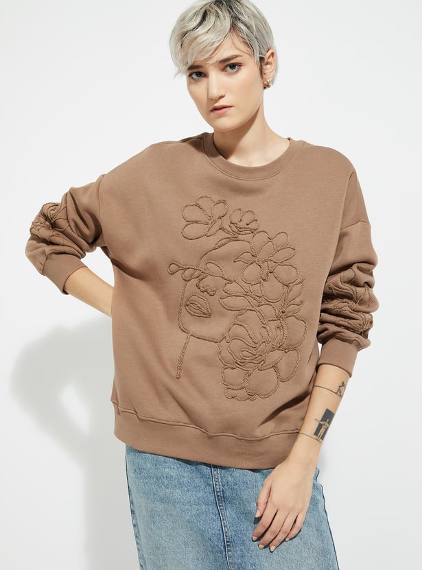 ALAYA F x URB_N Women Printed Oversized Sweatshirt