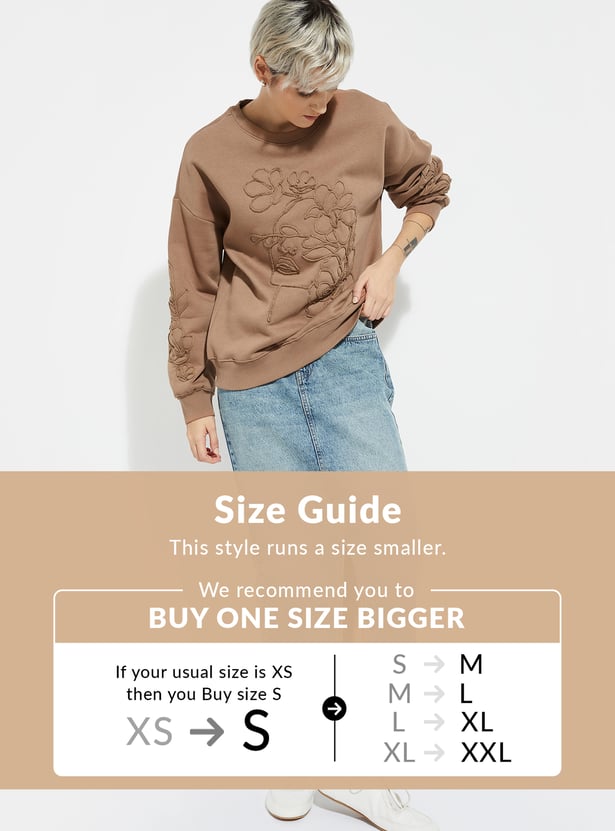 ALAYA F x URB_N Women Printed Oversized Sweatshirt