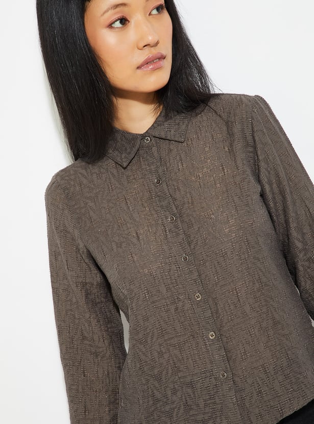 ALAYA F x URB_N Women Patterned Boxy Fit Shirt