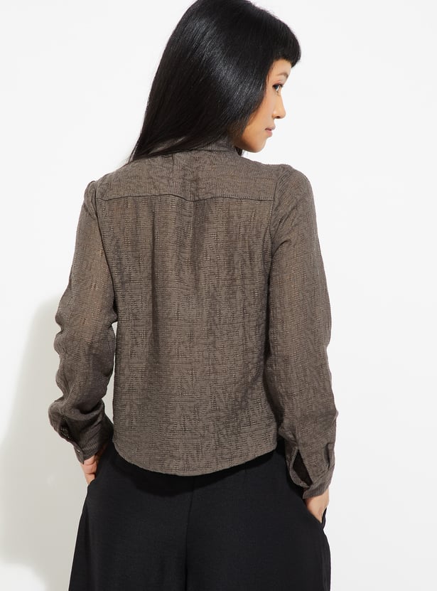 ALAYA F x URB_N Women Patterned Boxy Fit Shirt