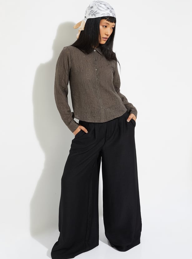 ALAYA F x URB_N Women Patterned Boxy Fit Shirt