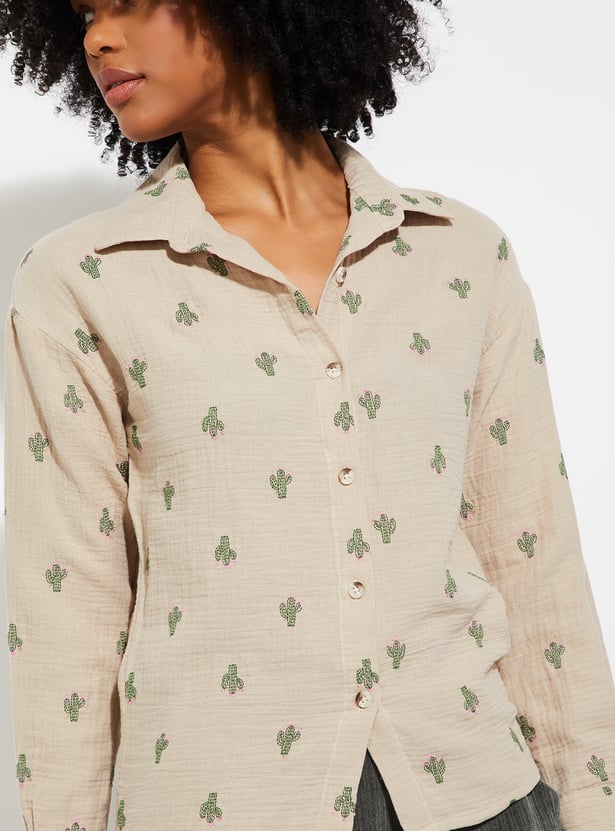 ALAYA F x URB_N Women Embroidered Shirt