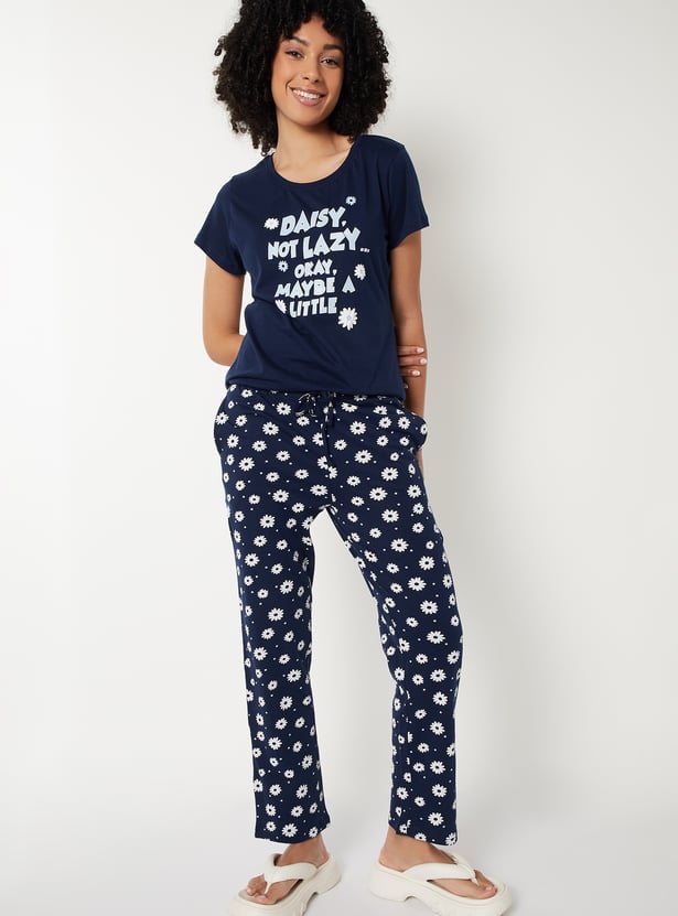 Women Printed PJ Set
