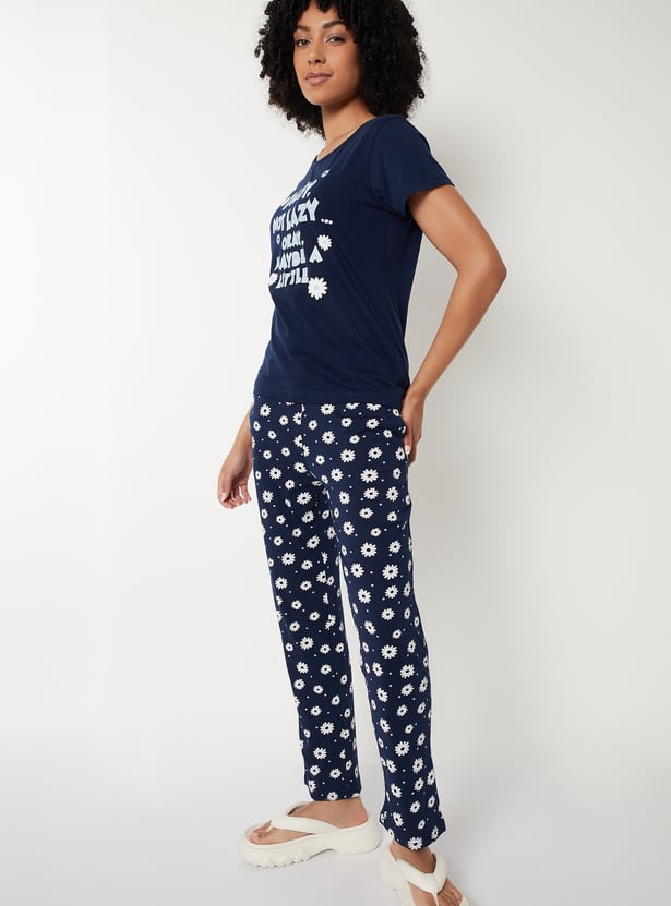 Women Printed PJ Set