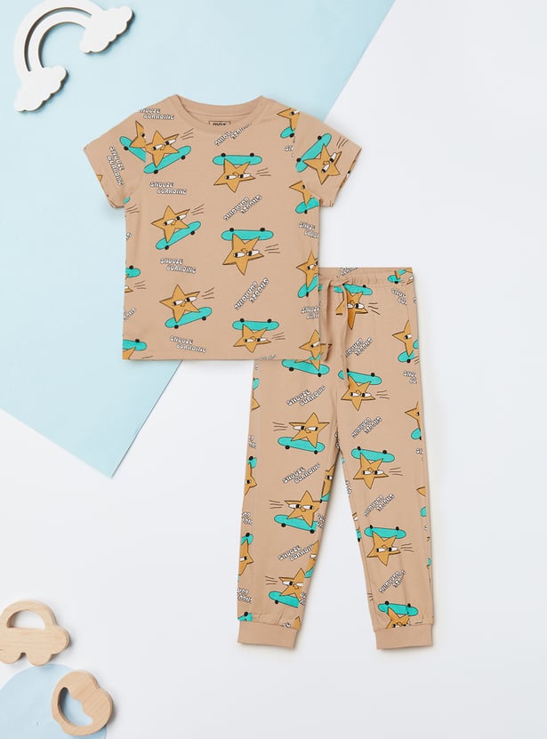 Boys Printed Joggers Set