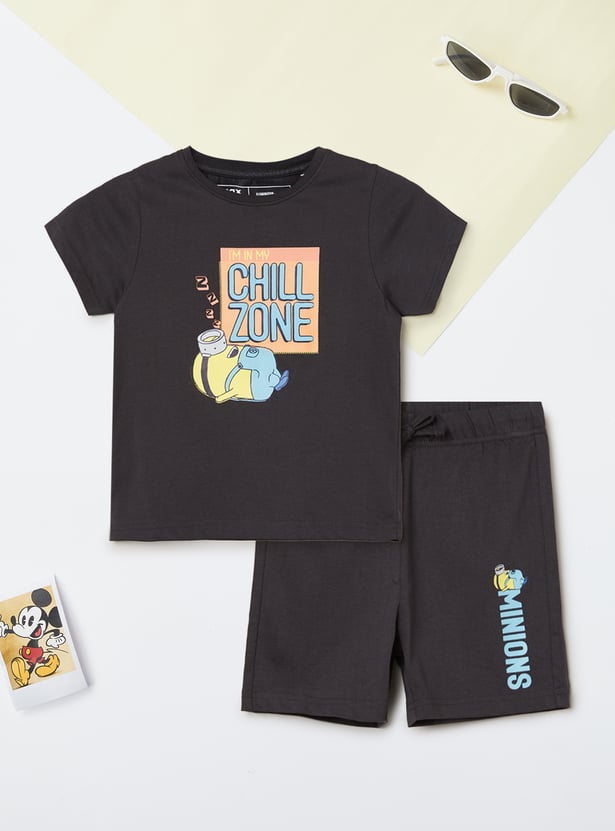 Boys Minnion Print Sleepwear Set