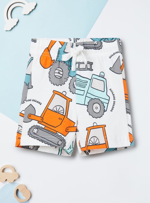 Boys Printed T-shirt with Short Set