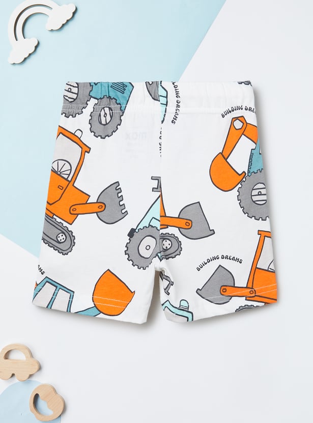 Boys Printed T-shirt with Short Set