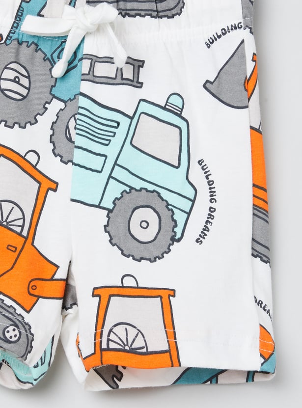 Boys Printed T-shirt with Short Set