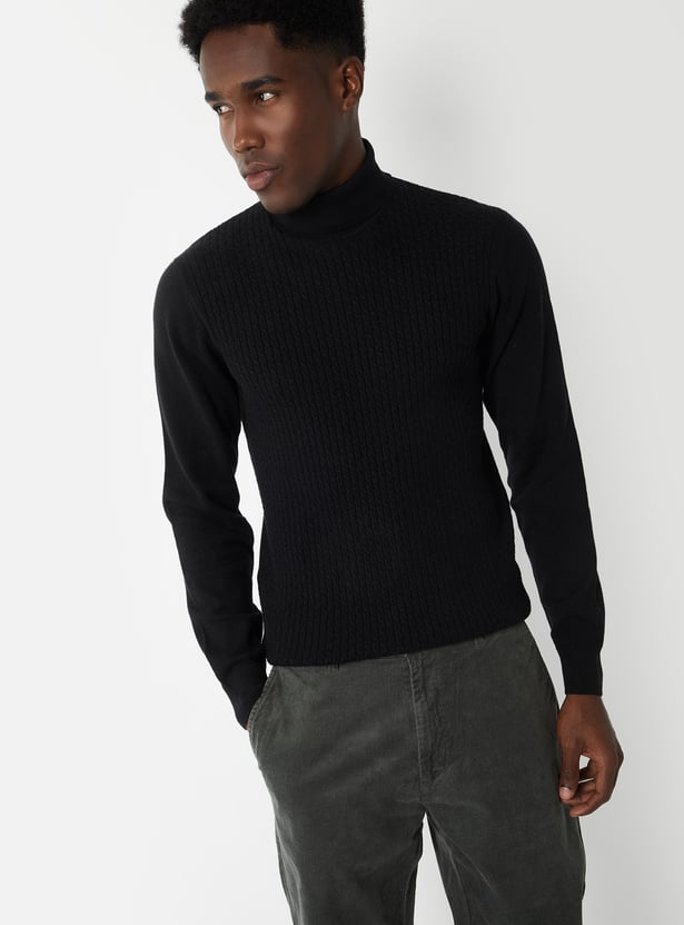 Men Knit Turtle Neck Sweater