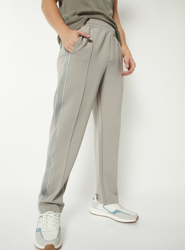 Men Side Tape Athleisure Track Pants