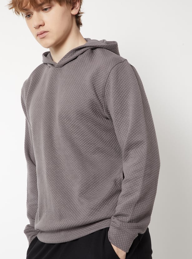 theredthread S button knit hoodie grey THEREDTHREAD / ザレッド