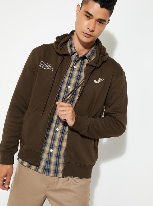 URB_N Men Printed Hooded Sweatshirt