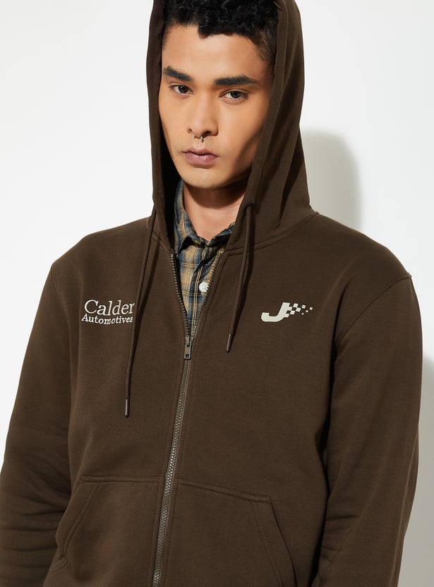 URB_N Men Printed Hooded Sweatshirt