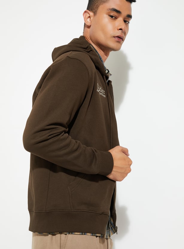 URB_N Men Printed Hooded Sweatshirt