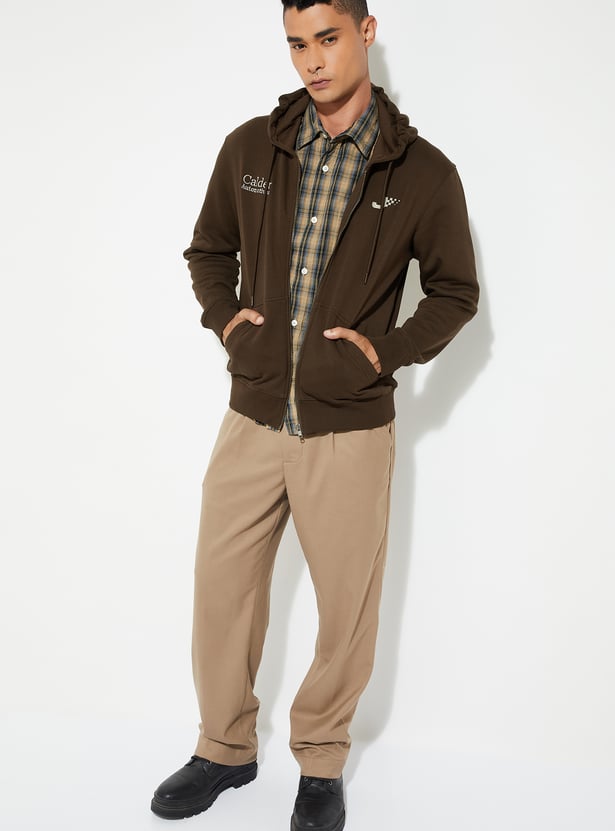 URB_N Men Printed Hooded Sweatshirt