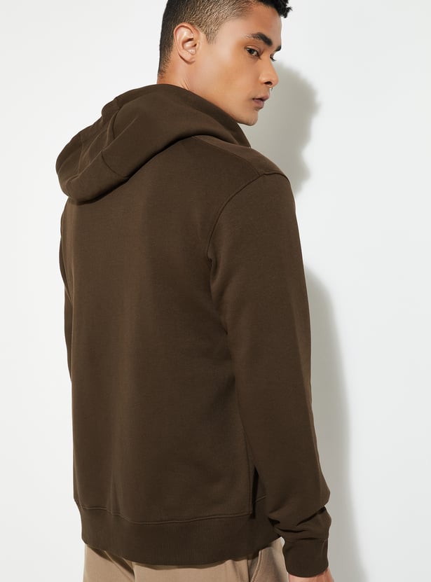 URB_N Men Printed Hooded Sweatshirt