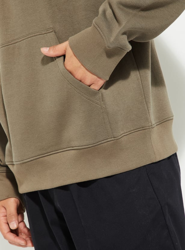 URB_N Men Back Print Oversized Sweatshirt