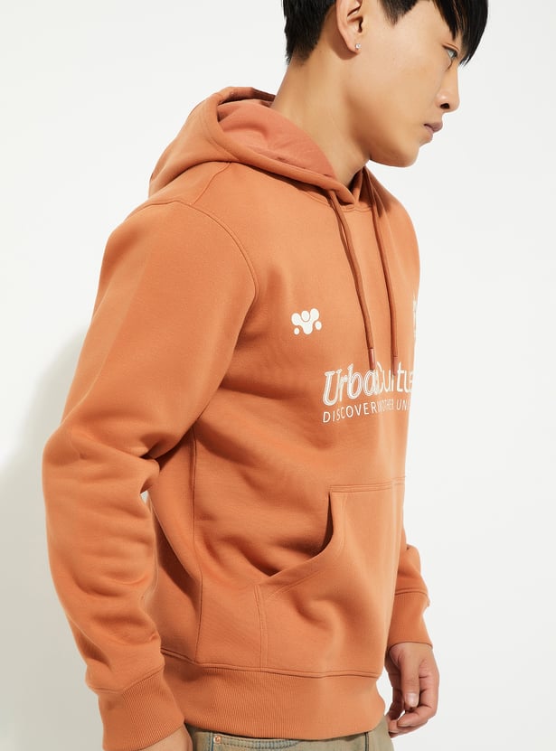 URB_N Men Printed Hooded Sweatshirt