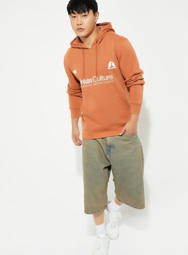 Buy URB_N Men Printed Hooded Sweatshirt Online at just Rs. 999.0