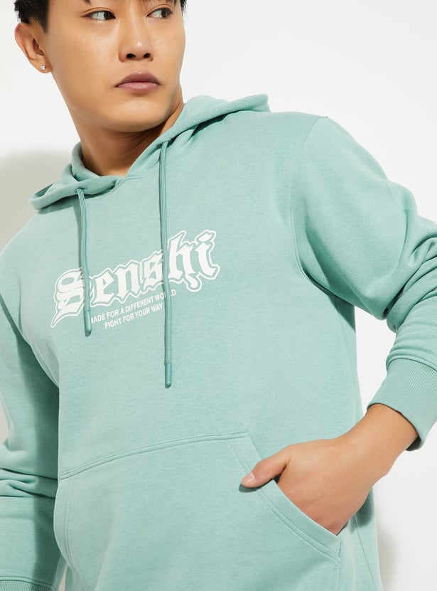 URB_N Men Printed Hooded Sweatshirt