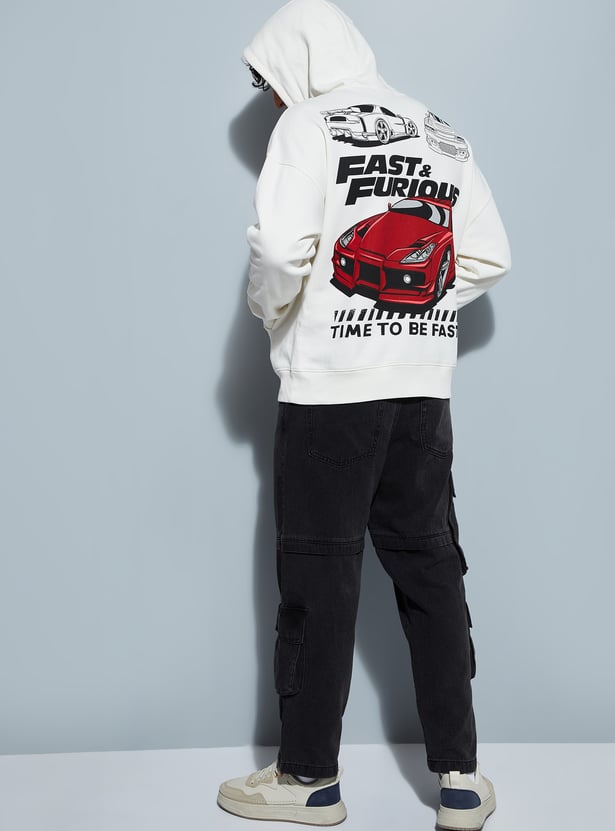 Buy URB_N Men Back Print Oversized Sweatshirt Online at just Rs