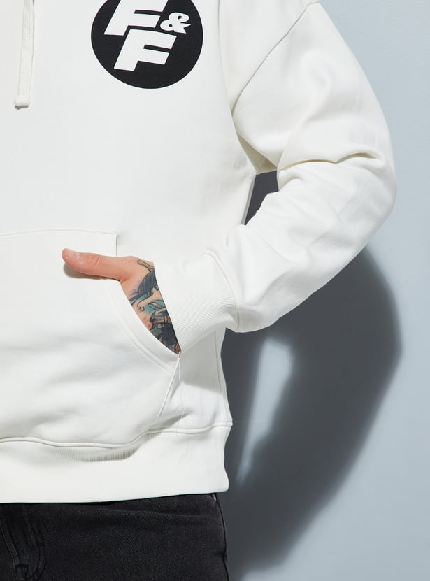 URB_N Men Fast & Furious Back Print Oversized Sweatshirt